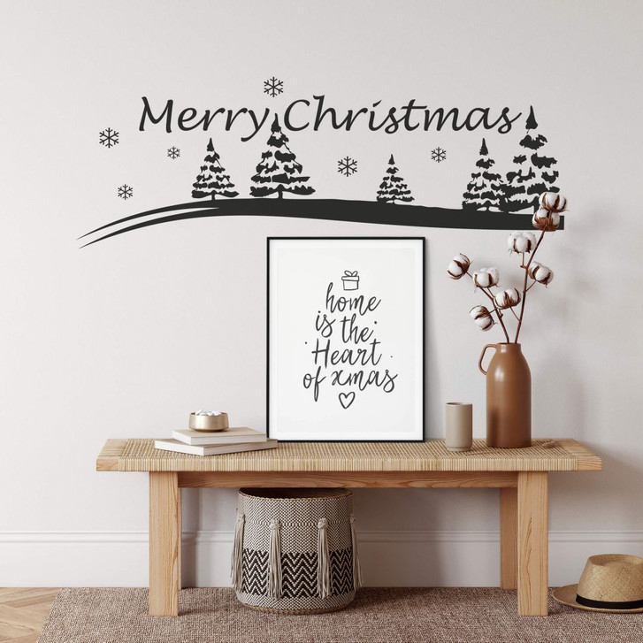 Wandtattoo Merry Christmas Winterlandschaft - WA215389