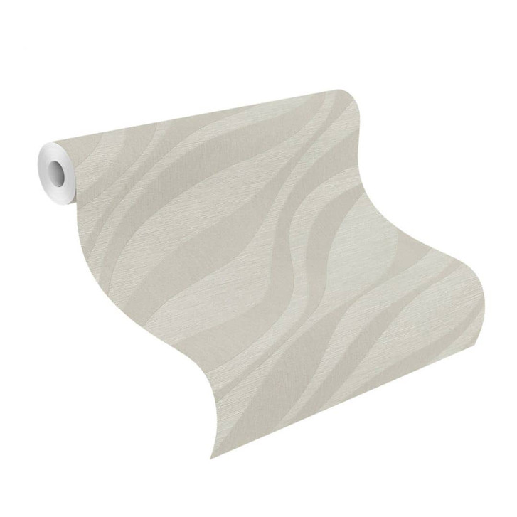 Wellentapete, Vliestapete Sky Lounge grau 10.00 x 1.06 m - WA428738