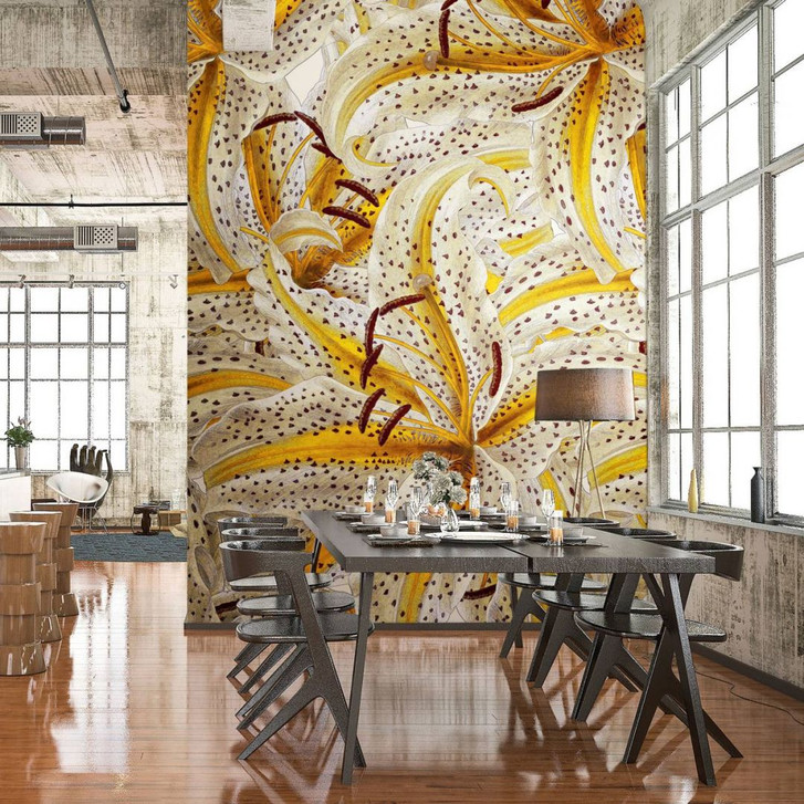 Fototapete mit Pflanzen, Weiss Floral 2.70 x 1.59 m - WA448805