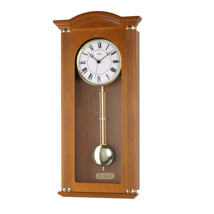 Pendel Funkwanduhr Kirschbaumlackiertes Holzgehäuse - UG100815