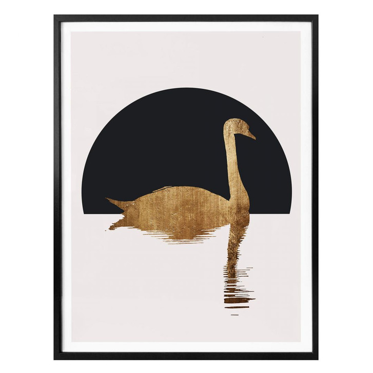 Poster Kubistika - Schwanensee im Halbmond - WA304560