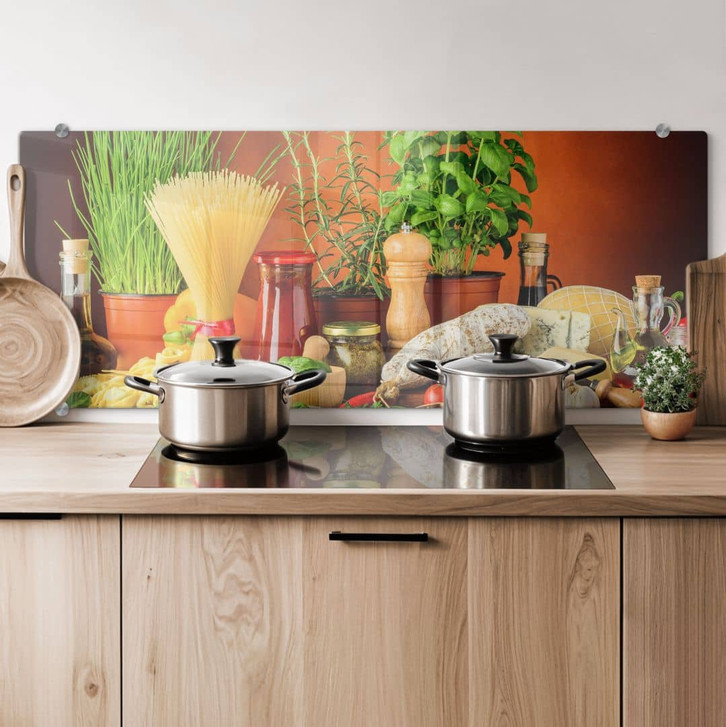 Spritzschutz Italienisch Kochen - Panorama - WA178488