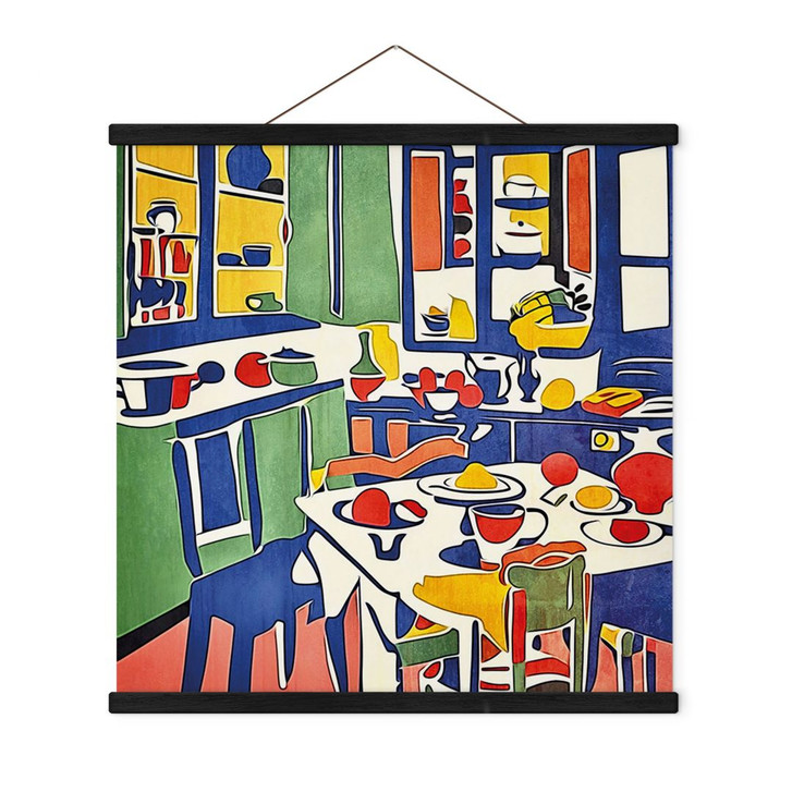 Stoffbild In der Küche - Inspiriert von Matisse - Zamart - WA411962