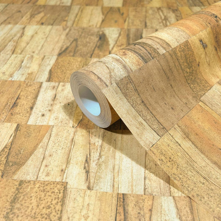 Vliestapete mit Holzoptik-Look beige Holzoptik - WA445493