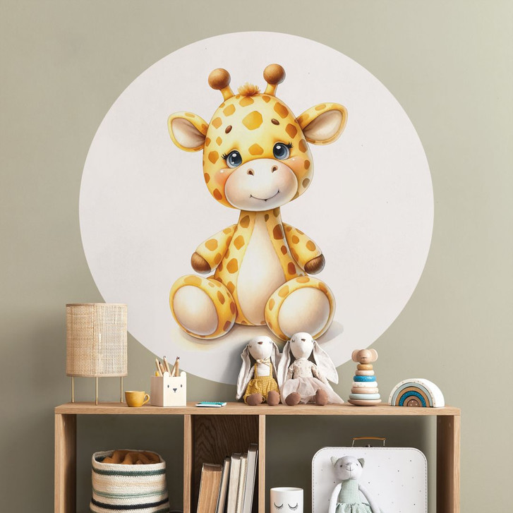 Babyzimmer Wandtattoo Kleine Giraffe - Magnusson - Rund - WA412826