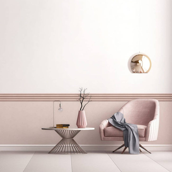 Bordüre in Rosa mit Streifen für Wohnzimmer, Schlafzimmer 5.00 x 0.177 m - WA448707