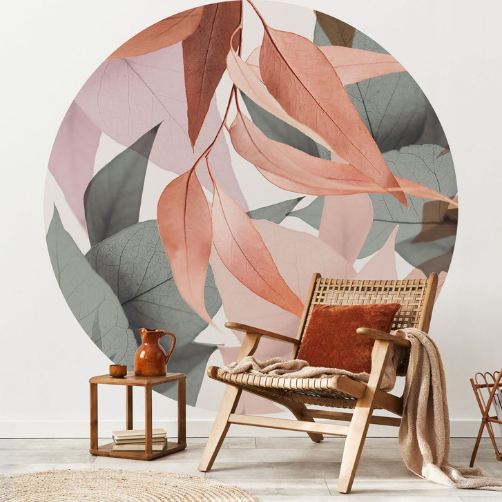 Fototapete Bunte Eukalyptusblätter - Sisi & Seb - Rund - Selbstklebend/Vlies - WA424644