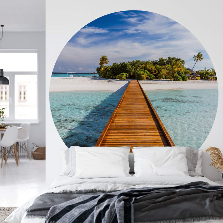 Fototapete Colombo - Paradies in der Südsee - Rund - Selbstklebend/Vlies - WA297540