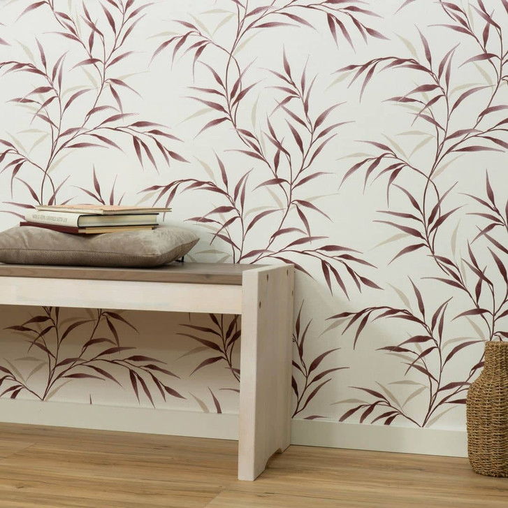 Guido Maria Kretschmer Blättermotivtapete Yamato Fashion for Walls 5 rot - WA485191