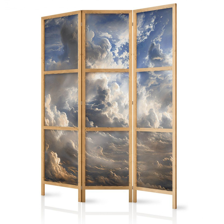 Japanischer Paravent, Raumteiler freistehend, Trennwand - Golden Reflections on Clouds Foretelling Dusk - WA455014