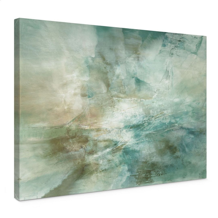 Leinwandbild mit Kunstdruck - Salbeigrünes Nebellicht - Schmucker - WA497093