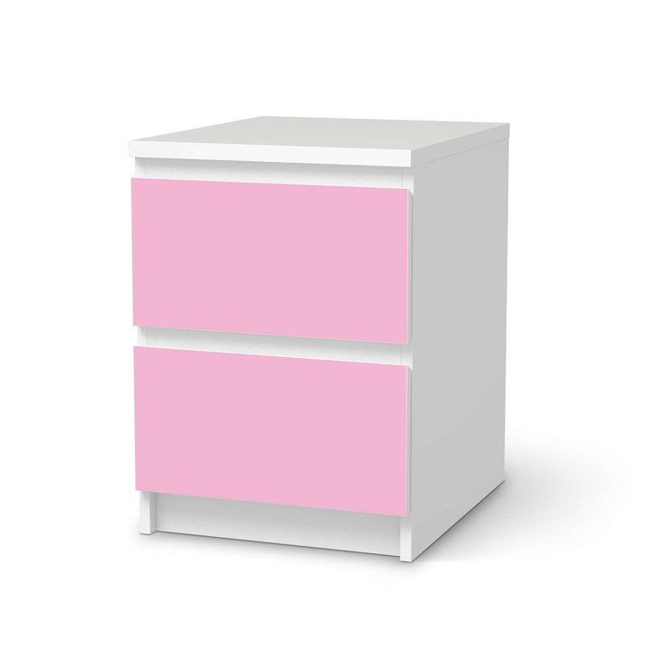 Möbelfolie IKEA Malm Kommode 2 Schubladen - Pink Light - CR116206