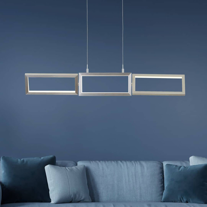 Pendelleuchte Sia, metallic, 150 x 80.5 cm, Metall Pendellampe, dimmbar - WA438928