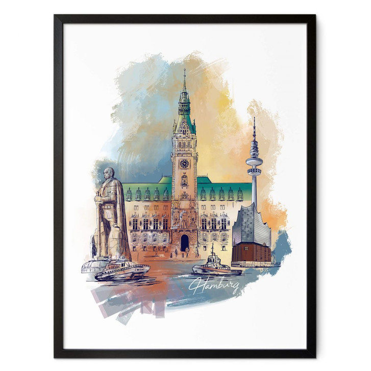 Poster Love your City - Hamburg - WA349394