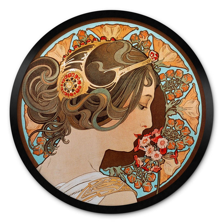 Poster Mucha - Die Schlüsselblume - Rund - WA337913