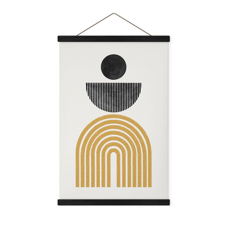 Stoffbild Abstrakte Komposition mit Kreis und Halbbogen - The Miuus Studio - WA429123