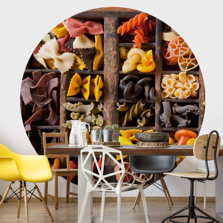 Fototapete Collection of noodles - Rund - Selbstklebend/Vlies - WA308790