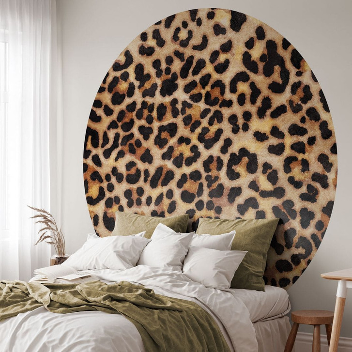 Fototapete Wilder Leopard - Animal Print - Tunaboylu - Rund - Selbstklebend/Vlies - WA467678