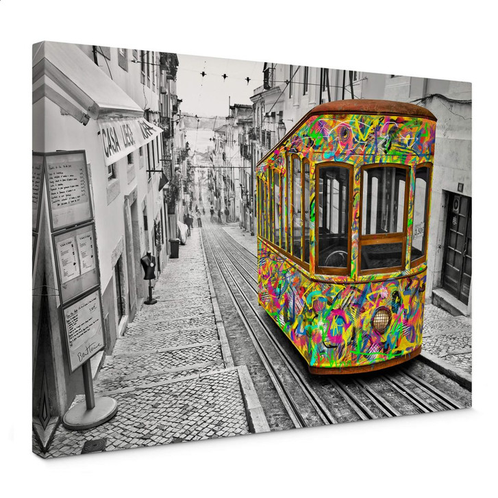 Leinwandbild Ben Heine - Tram in Lissabon - WA358405