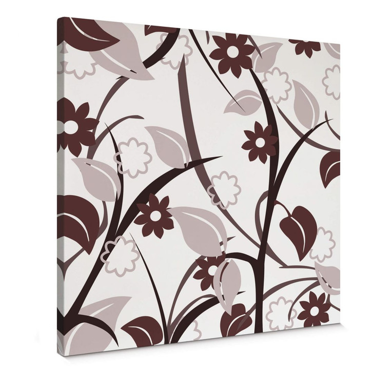 Leinwandbild Blumengarten braun - WA359248
