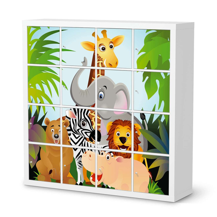 Möbelfolie IKEA Expedit Regal 16 Türen - Wild Animals - CR118150