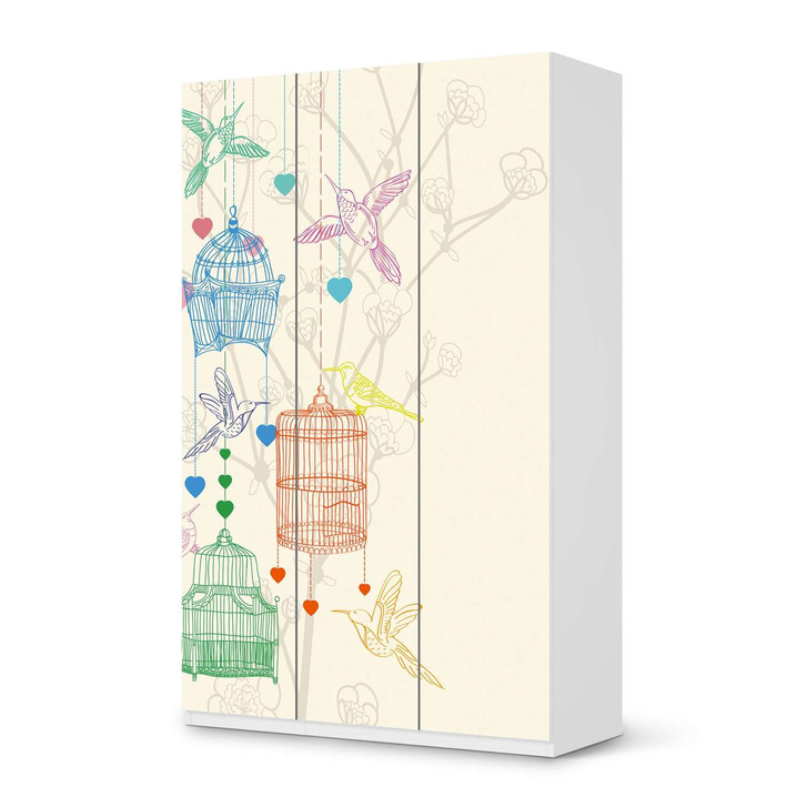 Möbelfolie IKEA Pax Schrank 236cm Höhe - 3 Türen - Birdcage - CR118559