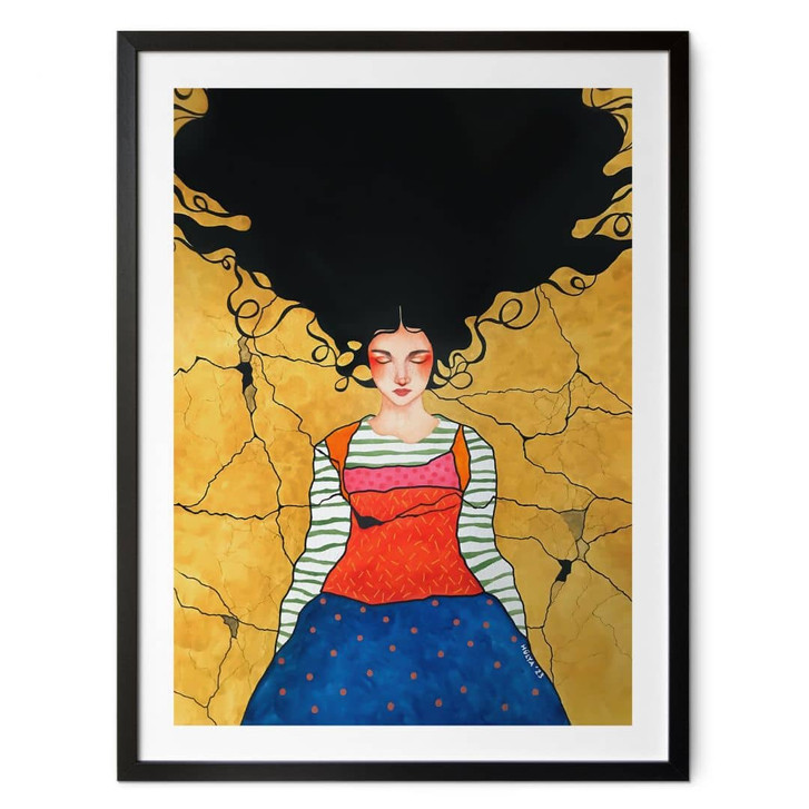 Poster Träumerin im goldenen Licht - Hülya - WA485969