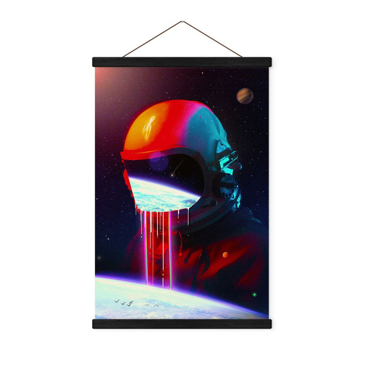 Stoffbild Astronaut mit Blick auf die Erde - Nicebleed - WA411974