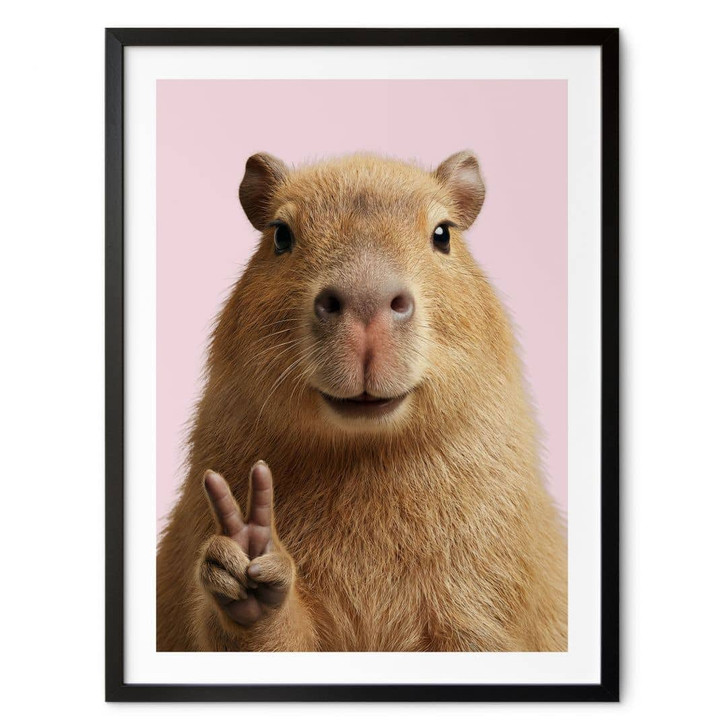 Tier Poster Peace Capybara - WA499478