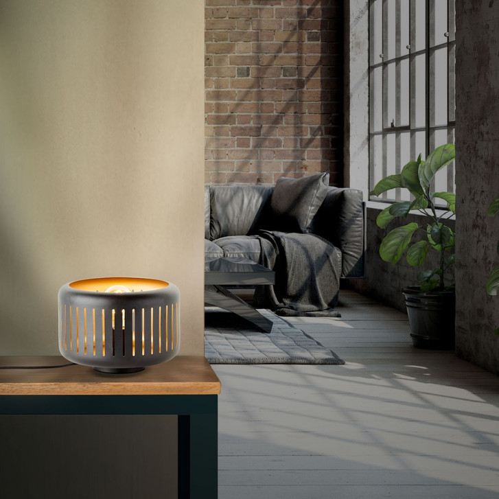 Tischleuchte Silvio, gold, 18.8 x 27 cm, Metall Tischlampe - WA438933