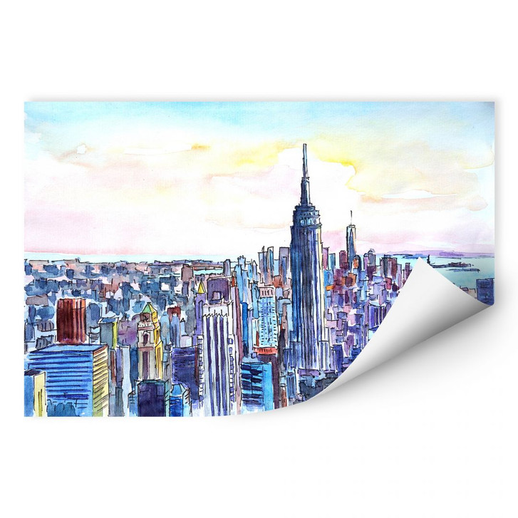 Wallprint Bleichner - Manhattan Skyline - Aquarell - WA181798