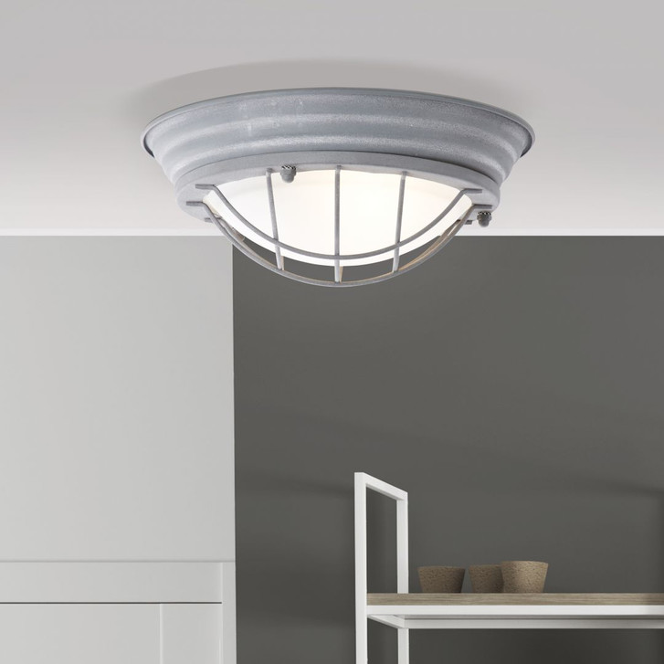 Wand- und Deckenleuchte Sina, grau, 10 x 29 cm, Metall Deckenlampe, dimmbar - WA439048
