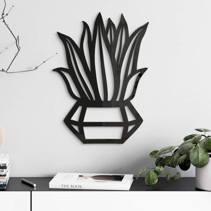 Wanddeko Pflanze im Diamant Topf - Acryldeko - WA357878