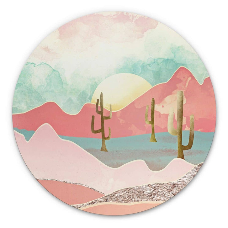 Alu-Dibond SpaceFrog Designs - Wüstenberge - Rund - WA345015