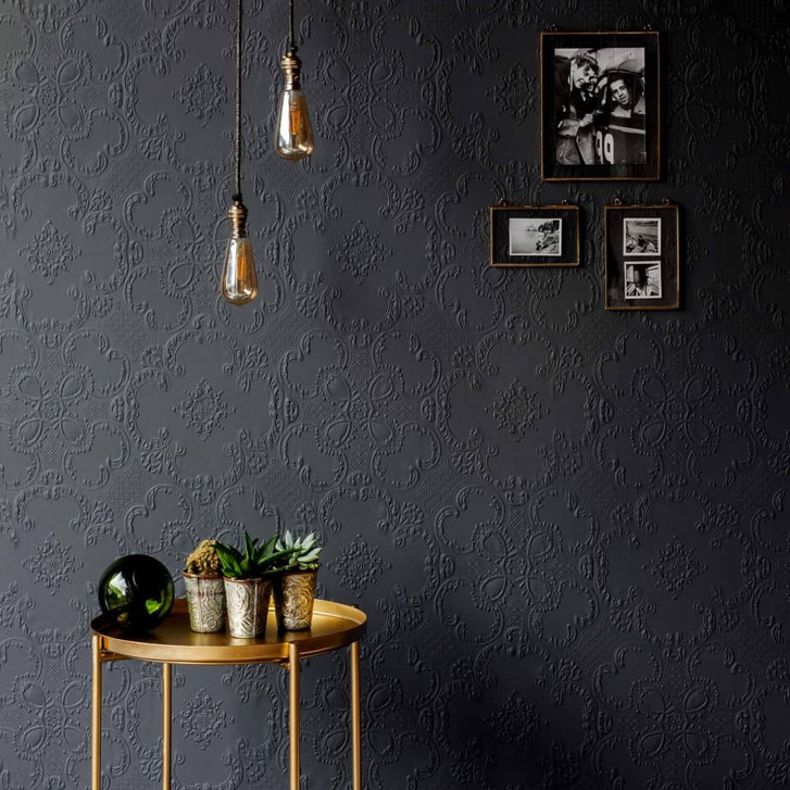 Anaglypta® Supaglypta Alfred Vliestapete Barocktapete mit Ornamenten überstreichbar, weiss - WA314144