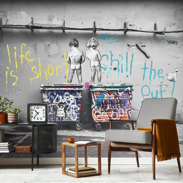 Fototapete Banksy - Life is short - WA398240