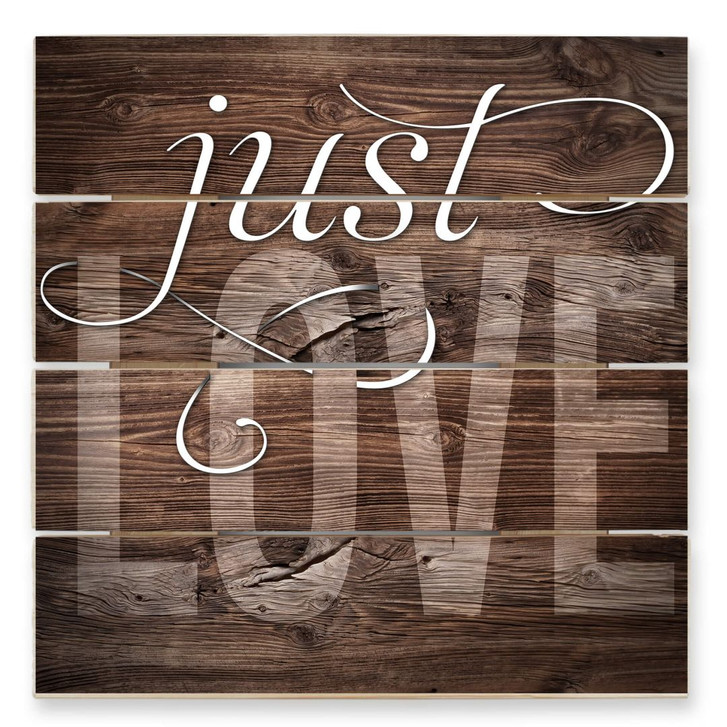 Holzbild Just Love - 40 x 41.5 cm - WA132110