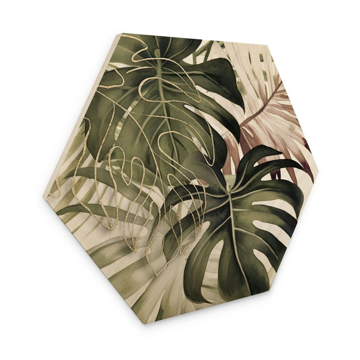 Holzbild Tropische Blätter Boho - Haase - WA425046