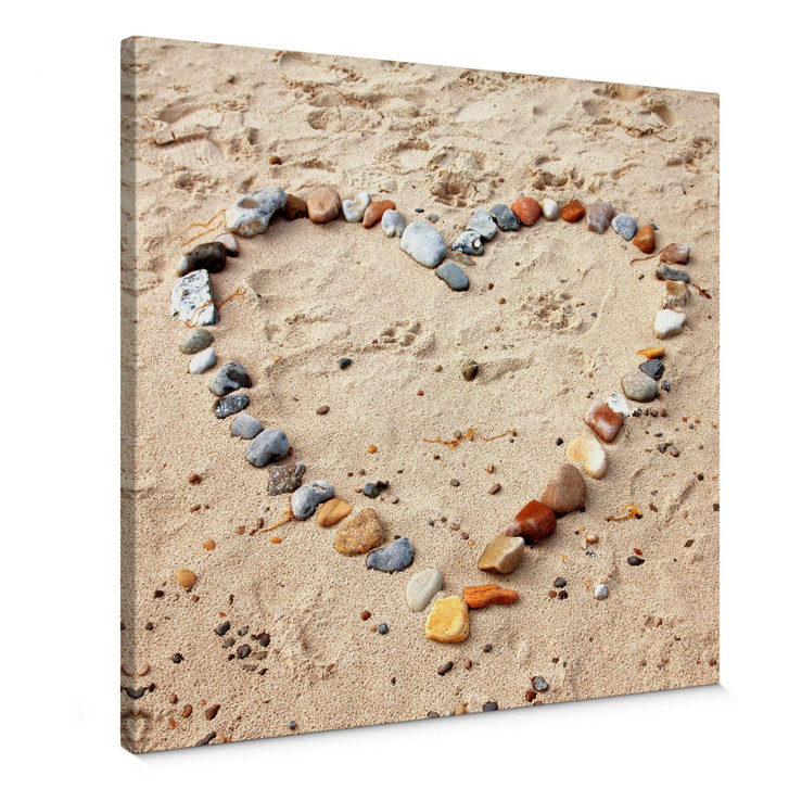 Leinwandbild Liebesstrand - quadratisch - WA368508