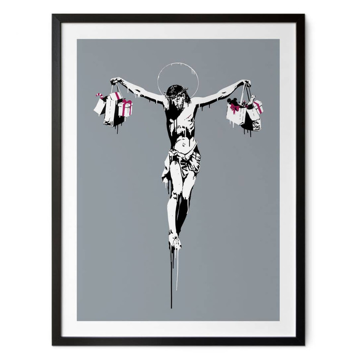 Poster Banksy - Jesus Christus mit Einkaufstüten - WA460301