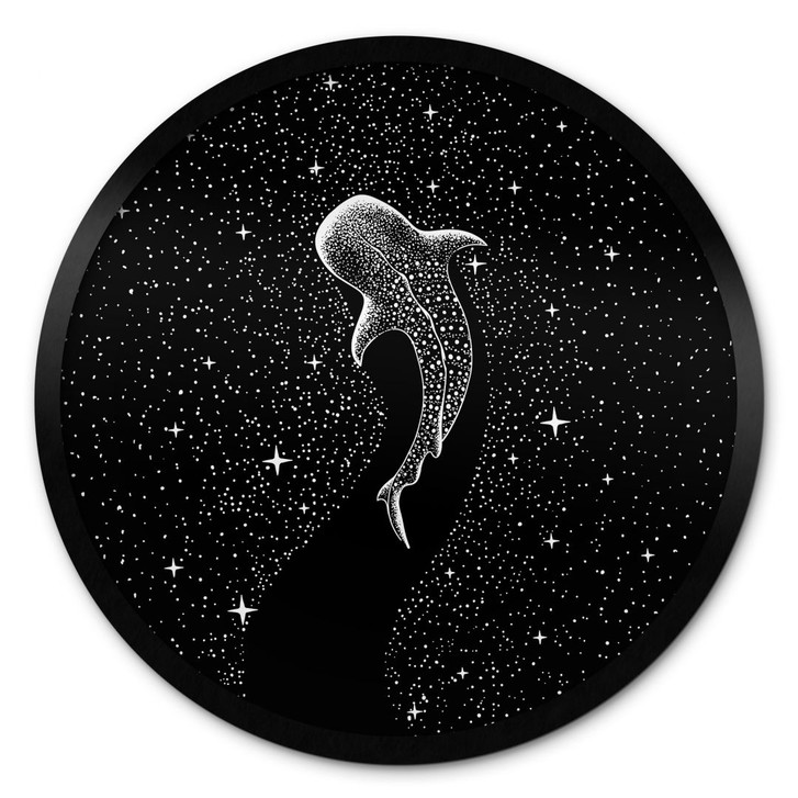 Poster Walhai im Ozean der Sterne - Cakir - Rund - WA448015