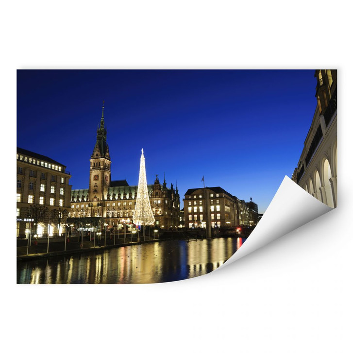 Wallprint Jungfernstieg bei Nacht - WA184829