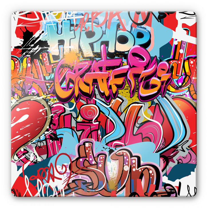 Glasbild Graffiti Hip Hop - WA123409