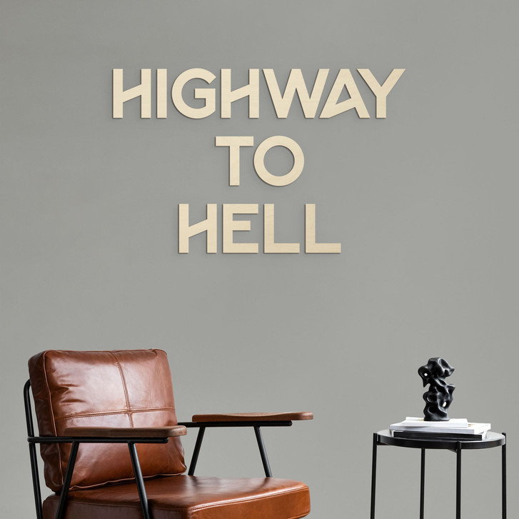 Holzbuchstaben Highway to Hell - Pappel - WA517374