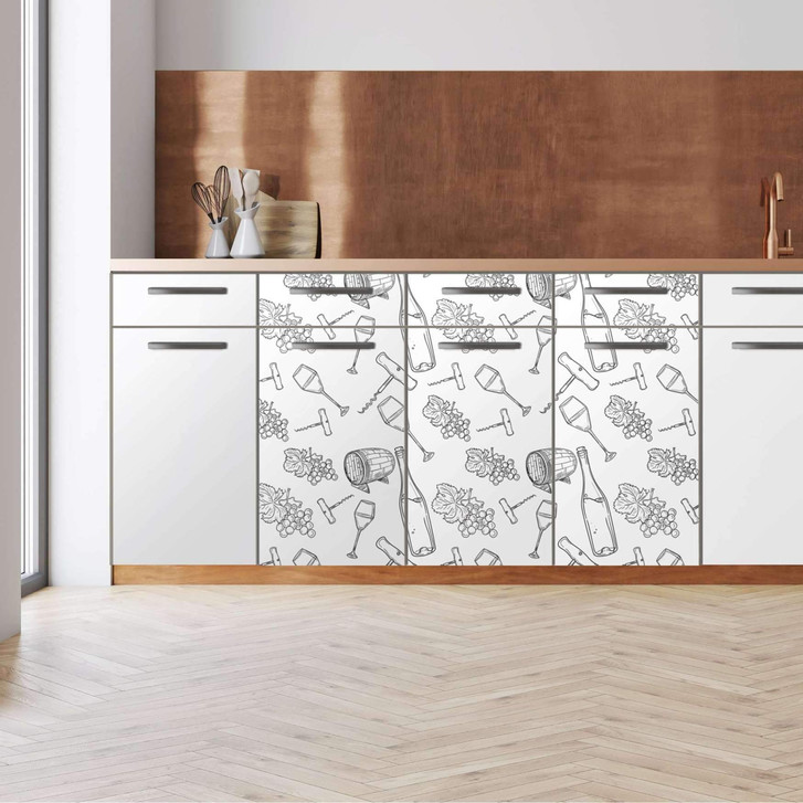 Küchenfolie - Unterschrank 120cm Breite - Vino - CR112317