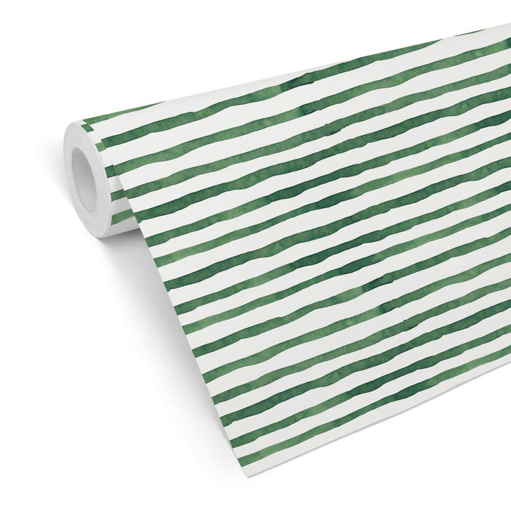 Mustertapete - Aquarell Streifen 01 - grün - WA236382