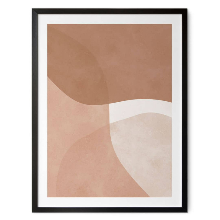 Poster Boho Aquarell-Formen in Brauntönen - Costa - WA436471
