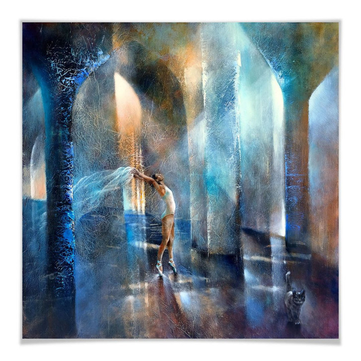 Poster Schmucker - Katze und Tänzerin - WA239681