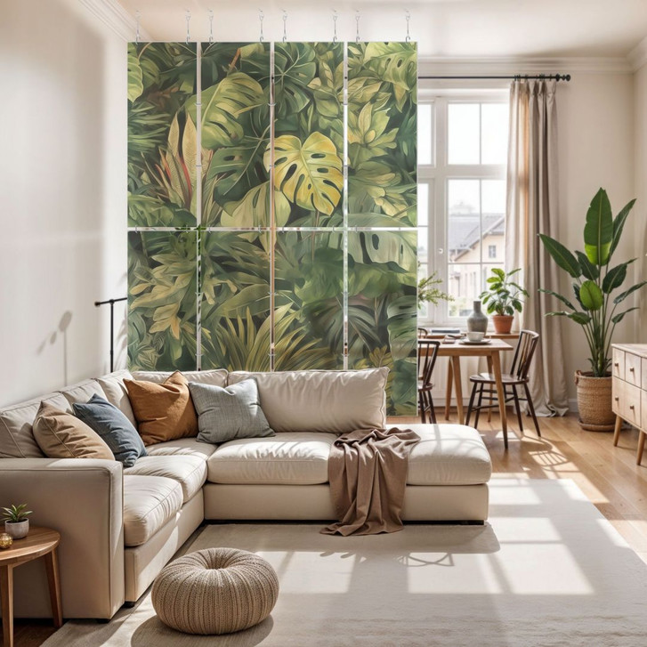 Raumteiler, Paravent, Sichtschutz hängend Dschungelpflanzen - Jaszke - WA449349