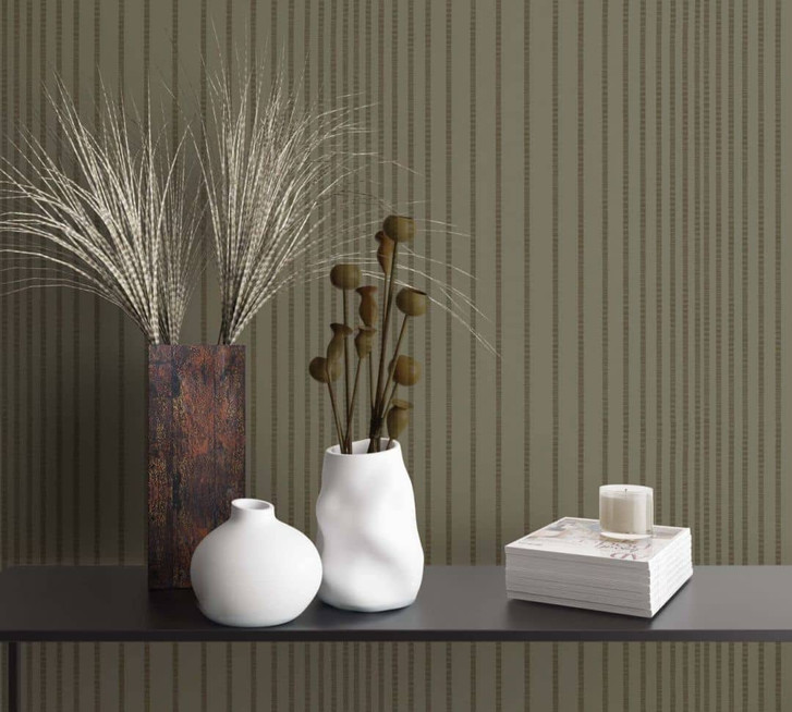 Vliestapete Streifen Modern, Shabby Chic, Designerwelten in Grün - WA482868